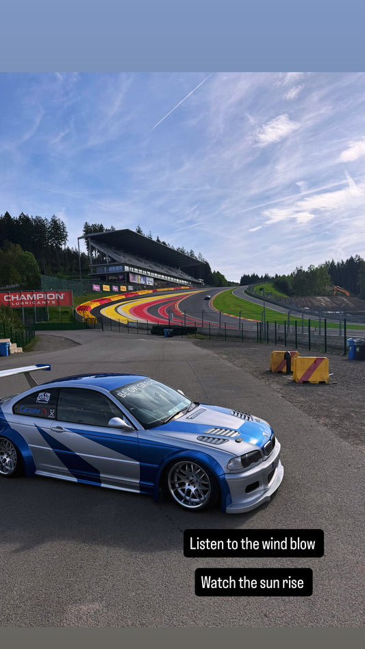 BMW E46 GTR at Spa-Francorchamps during the Be OK Garage Memorial Run